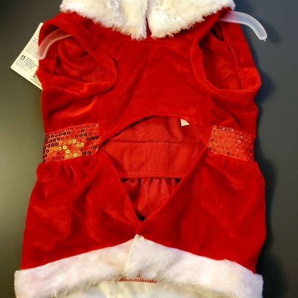 Red Ms. Claus Dog Costume, Large - Picture 4 of 5